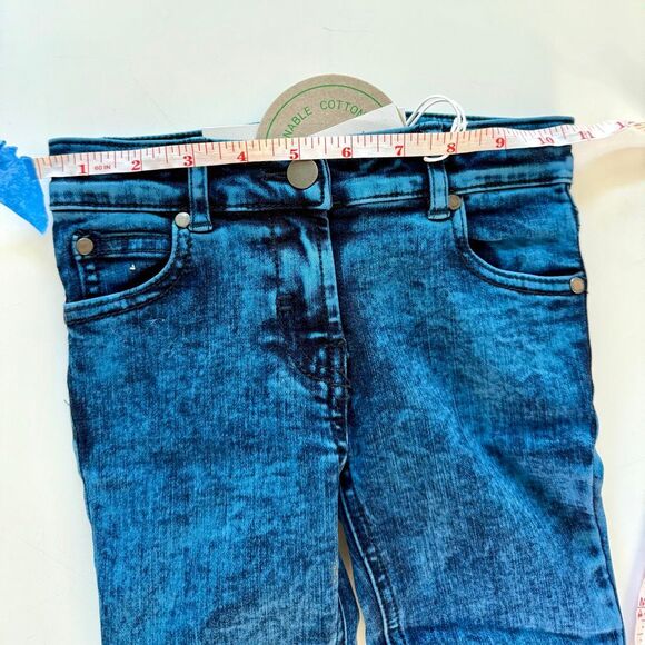 NWT Stella McCartney kids' blue acid wash stretchy skinny denim jeans,  Size 4 - Picture 10 of 13